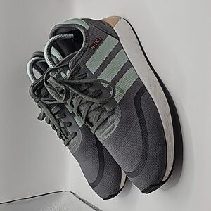 Adidas Originals N-5923 Gray Mint Green Stripes Lace Up Running Sneakers Men 9
